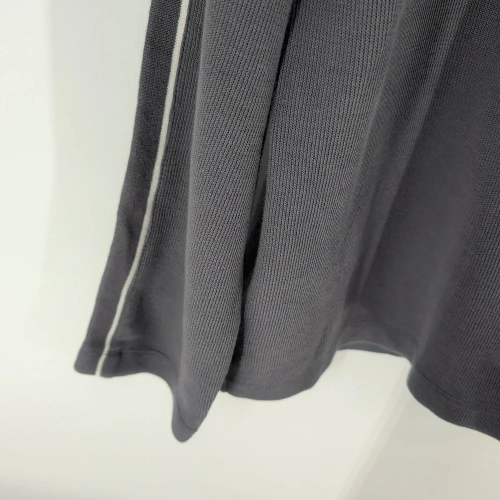 Hathaway Ribbed Knit Stand Collar‎ Classic Pullover Sweater Dark Gray Size XL